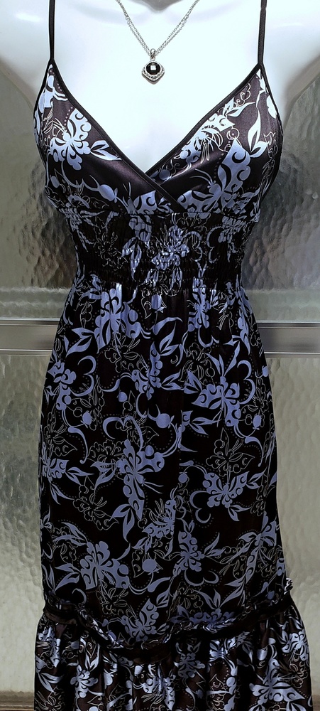 Bebe Silk Butterfly Print Midi Dress